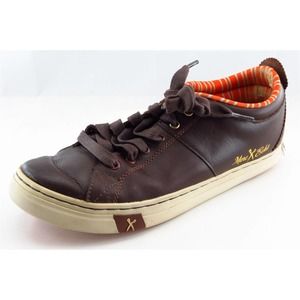 Marc Ecko Fashion Sneakers Brown Leather Men Shoes‎ Size 8 Medium